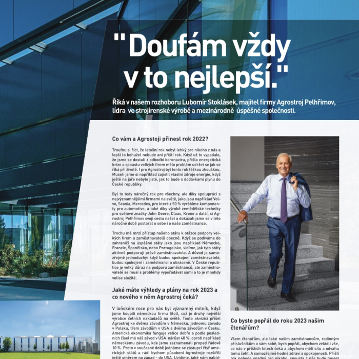 Plany firmy Agrostroj za rok 2023