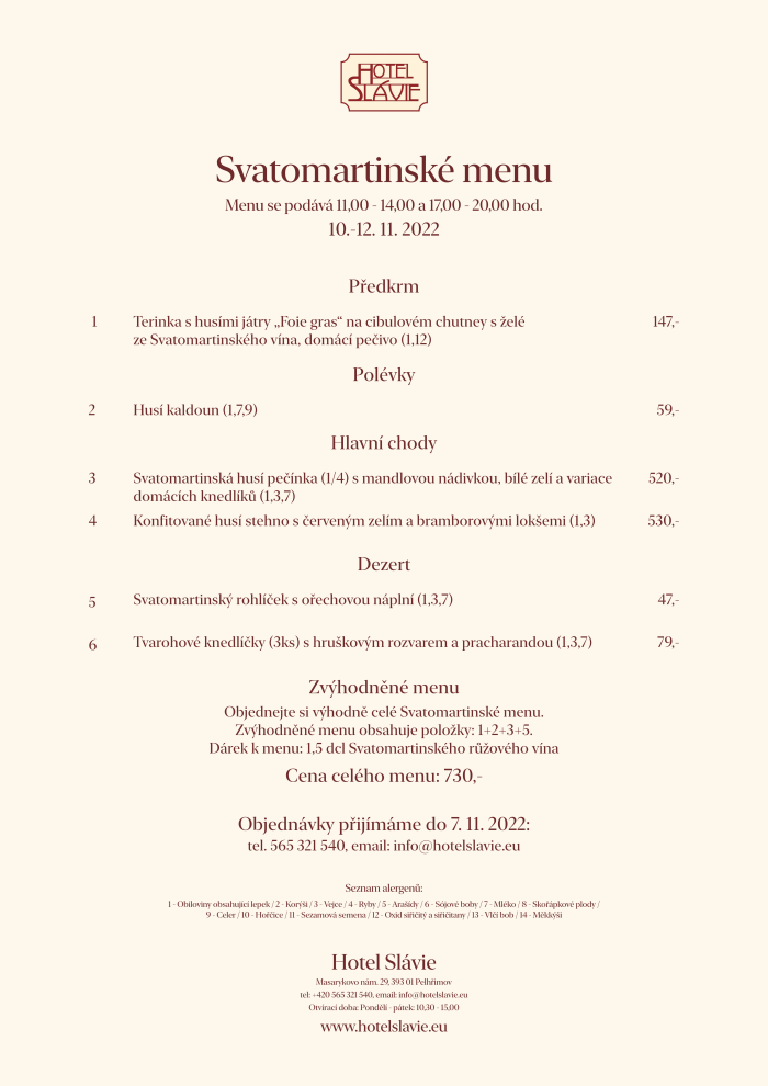 Svatomartinské menu